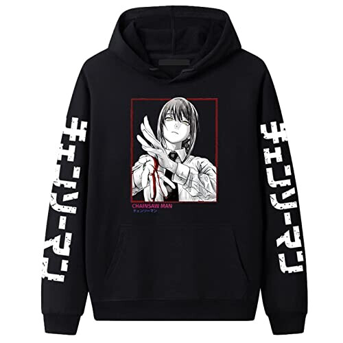 Sweat à capuche Aki, Makima - Chainsaw Man - noir homme/femme