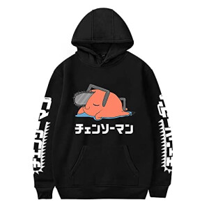 Sweat à capuche Chainsaw Man noir homme/femme