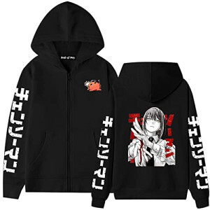 Sweat à capuche Aki, Makima - Chainsaw Man - noir homme/femme