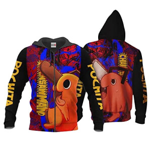Sweat à capuche Denji, Pochita, Aki, Reze - Chainsaw Man - zip homme/femme