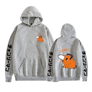 Sweat à capuche Pochita - Chainsaw Man - gris b homme/femme