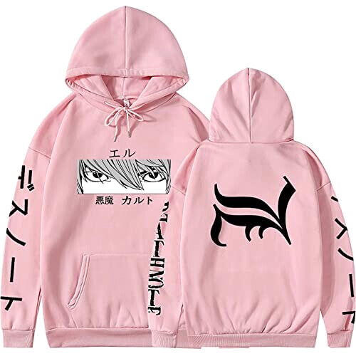 Sweat à capuche Light - Death Note - rose homme/femme