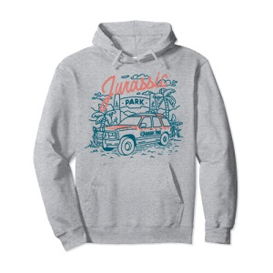 Sweat à capuche Jurassic Park gris homme/femme