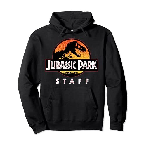 Sweat à capuche Jurassic Park noir homme/femme
