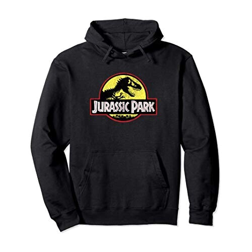 Sweat à capuche Jurassic Park noir homme/femme