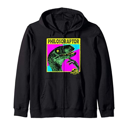 Sweat à capuche Jurassic Park noir homme/femme
