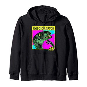 Sweat à capuche Jurassic Park noir homme/femme