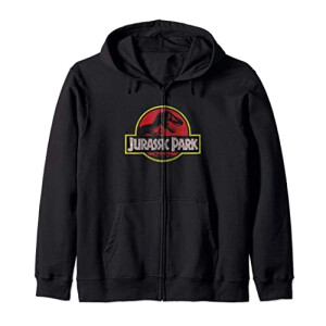 Sweat à capuche Jurassic Park noir homme/femme