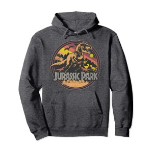 Sweat à capuche Jurassic Park gris homme/femme