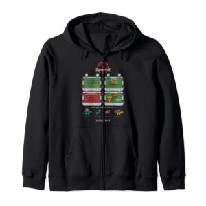 Sweat à capuche Jurassic Park noir homme/femme