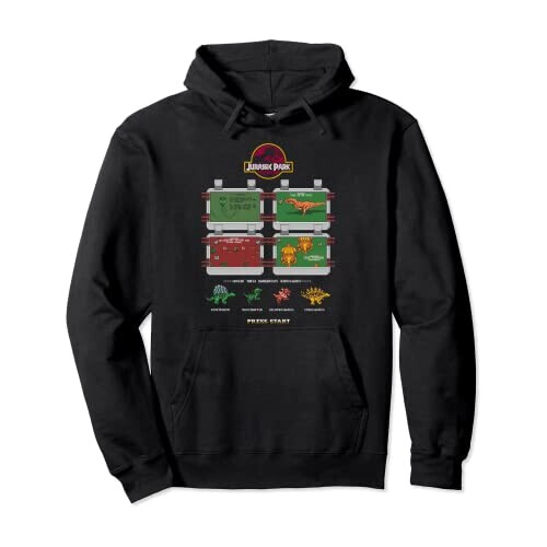 Sweat à capuche Jurassic Park noir homme/femme