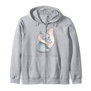 Sweat à capuche Dumbo gris homme/femme