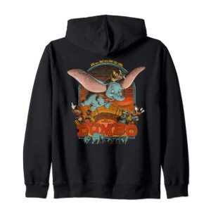 Sweat à capuche Dumbo noir homme/femme