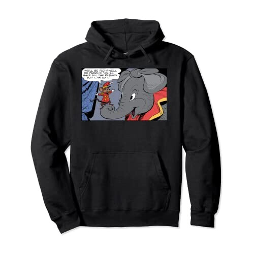 Sweat à capuche Dumbo noir homme/femme