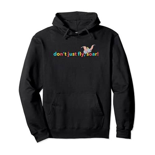 Sweat à capuche Dumbo noir homme/femme