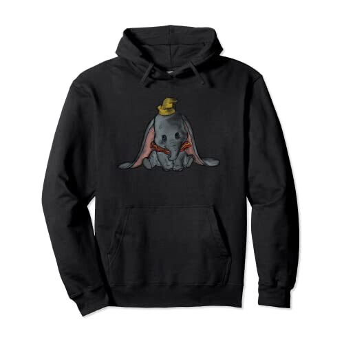 Sweat à capuche Dumbo noir homme/femme