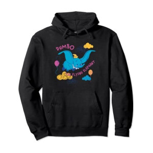 Sweat à capuche Dumbo noir homme/femme