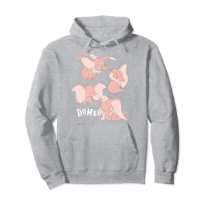 Sweat à capuche Dumbo gris homme/femme