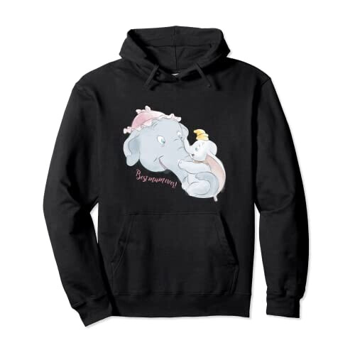 Sweat à capuche Dumbo noir homme/femme