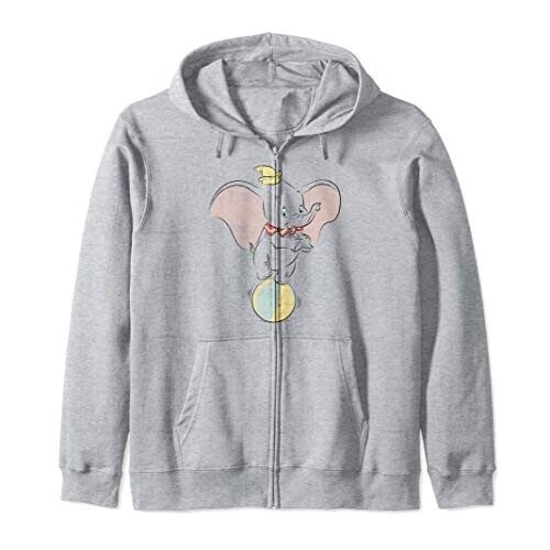 Sweat à capuche Dumbo gris homme/femme