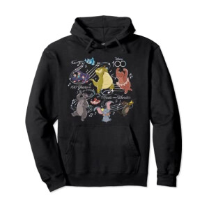 Sweat à capuche Dumbo noir homme/femme