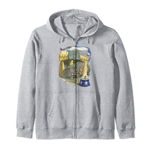 Sweat à capuche Dumbo gris homme/femme
