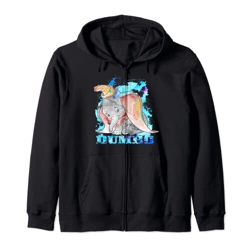 Sweat à capuche Dumbo noir homme/femme