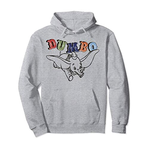 Sweat à capuche Dumbo gris homme/femme