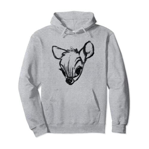 Sweat à capuche Bambi gris homme/femme