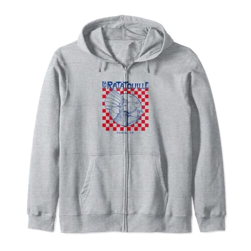 Sweat à capuche Paris - Ratatouille - gris homme/femme