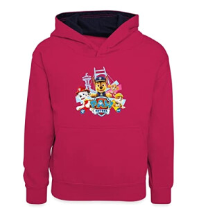 Sweat à capuche Ryder - Pat patrouille - rose/bleu marine fille/garçon