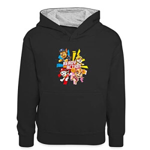 Sweat à capuche Ryder - Pat patrouille - noir/gris chiné fille/garçon