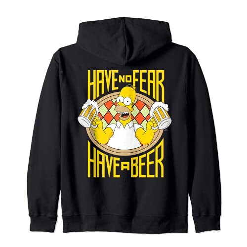Sweat à capuche Homer Simpson - Simpsons - noir homme/femme