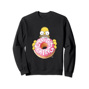 Sweat à capuche Homer Simpson, Donut - Simpsons - noir homme/femme