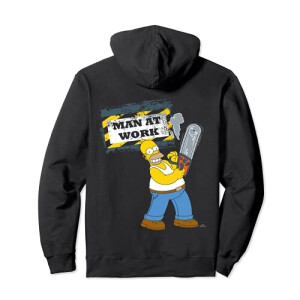 Sweat à capuche Homer Simpson - Simpsons - noir homme/femme