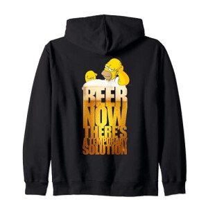 Sweat à capuche Homer Simpson - Simpsons - noir homme/femme