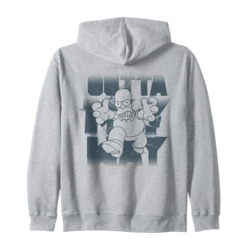 Sweat à capuche Homer Simpson - Simpsons - gris homme/femme