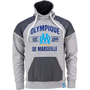 Sweat à capuche Olympique de Marseille gris fille/garçon