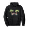 Sweat à capuche Flamant rose noir homme/femme - miniature