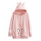 Sweat à capuche Lapin rose femme - miniature
