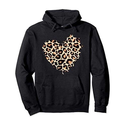 Sweat à capuche Léopard noir femme