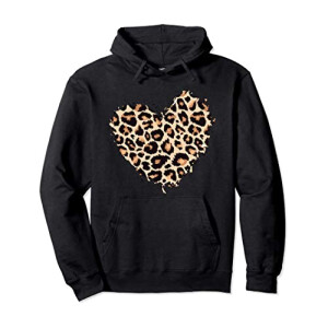 Sweat à capuche Léopard noir femme