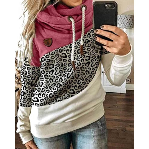 Sweat à capuche Léopard c fuchsia femme variant 1 