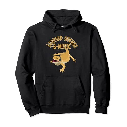 Sweat à capuche Lézard noir homme/femme