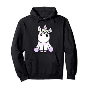 Sweat à capuche Licorne noir homme/femme