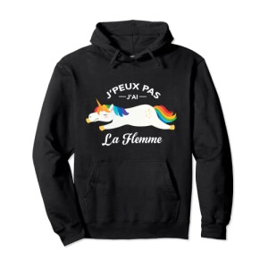 Sweat à capuche Licorne noir homme/femme