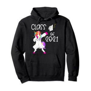 Sweat à capuche Licorne noir homme/femme