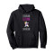 Sweat à capuche Licorne noir femme - miniature