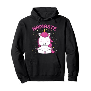 Sweat à capuche Licorne noir femme