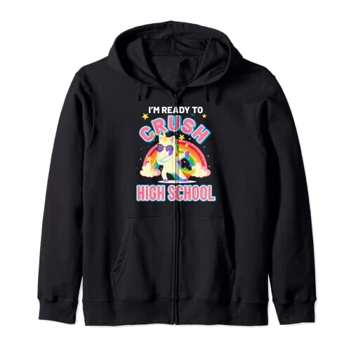 Sweat à capuche Licorne noir homme/femme